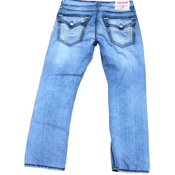 Vintage True Religion Jeans Size 33 STRAIGHT Indigo Mega T Blue - Picture 2 of 8